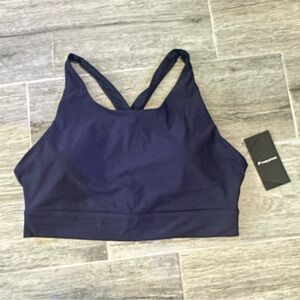 Fabletics No Bounce High Impact Sports Bra Deep Navy Women's XL Wireless